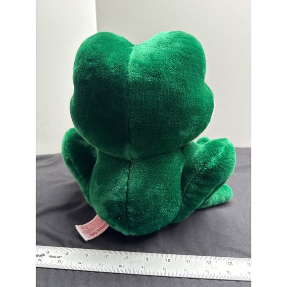 Russ Berries Smooches Plush Frog Toy 10" Polyester Green Stuffed Animal For Kids - Picture 2 of 6